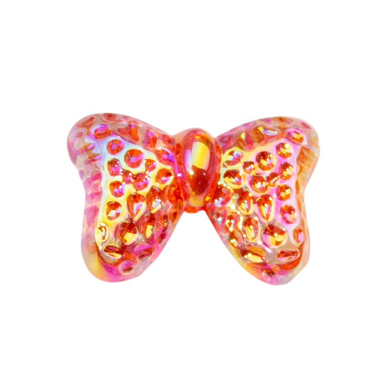 Wholesale 10PCS/PACK Glacier Bow Plated Colored Acrylic Beads